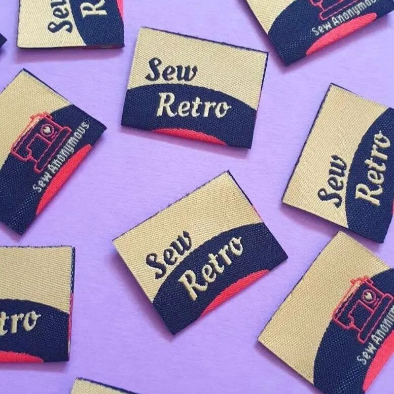 Retro-Style Woven Label Set: 'Sew Retro' Edition By Sew Anonymous 1