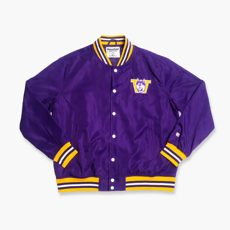 Retro Washington Huskies Throwback Bomber Jacket 1