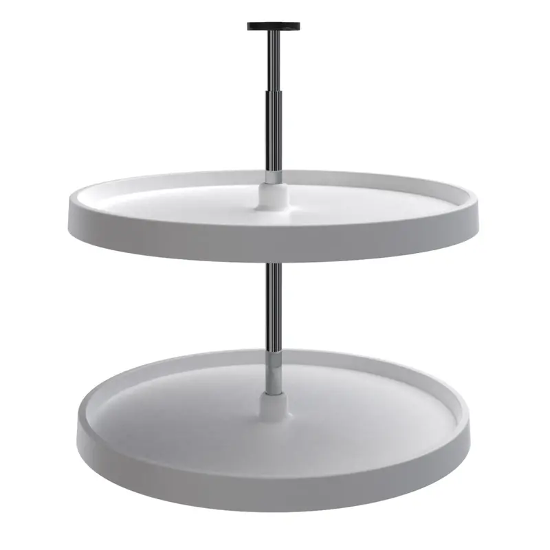 Rev-A-Shelf 28-Inch Full-Circle Polymer Lazy Susan – Two-Tier White Design 1