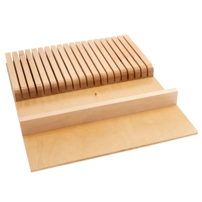 Rev-A-Shelf Trim-To-Fit Knife Drawer Insert – 19-Slot Wood Grain Organizer (Model 4Wkb-1) 1