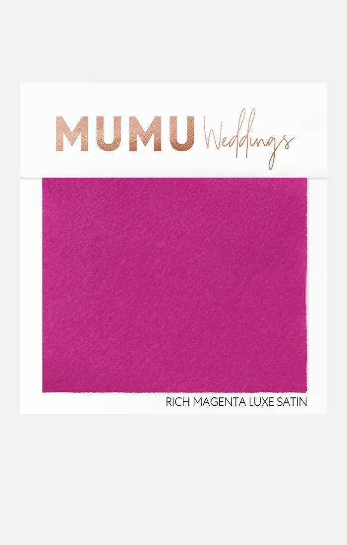 Rich Magenta Luxe Satin Bridesmaid Fabric Sample 1