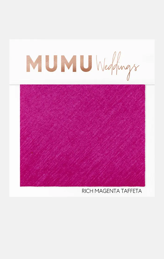 Rich Magenta Taffeta Bridesmaid Fabric Sample 1