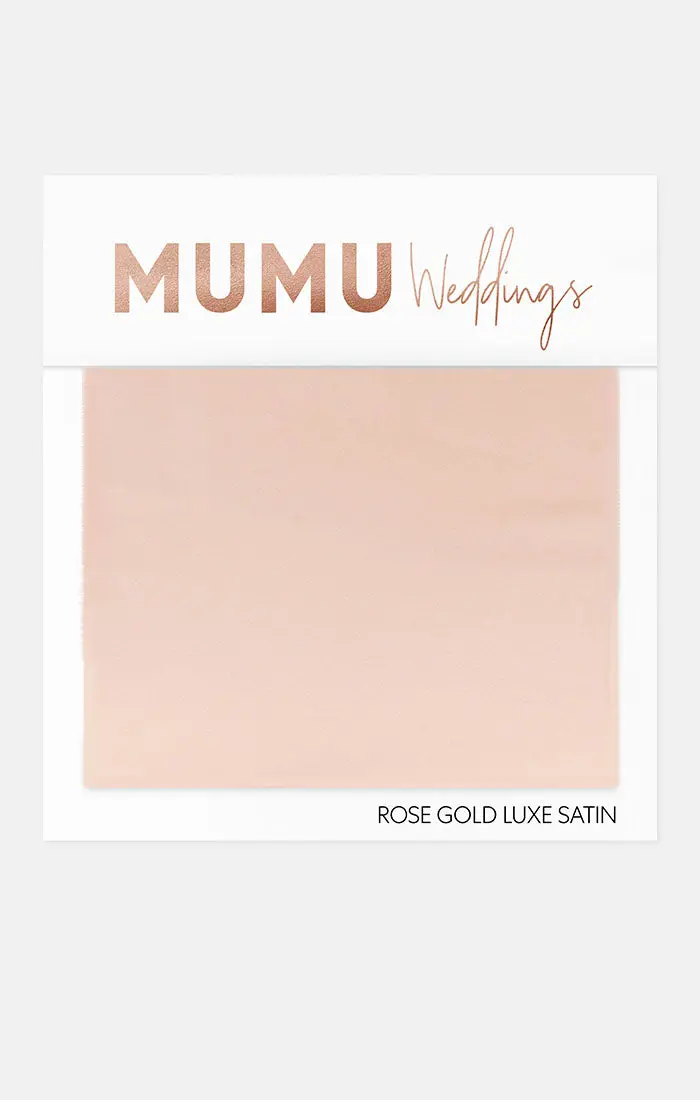 Rose Gold Luxe Satin Bridesmaid Fabric Sample 1