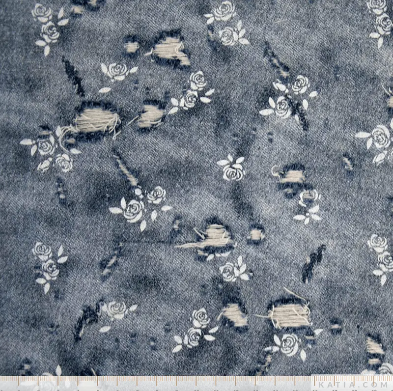 Roses Denim Fabric – Katia 1