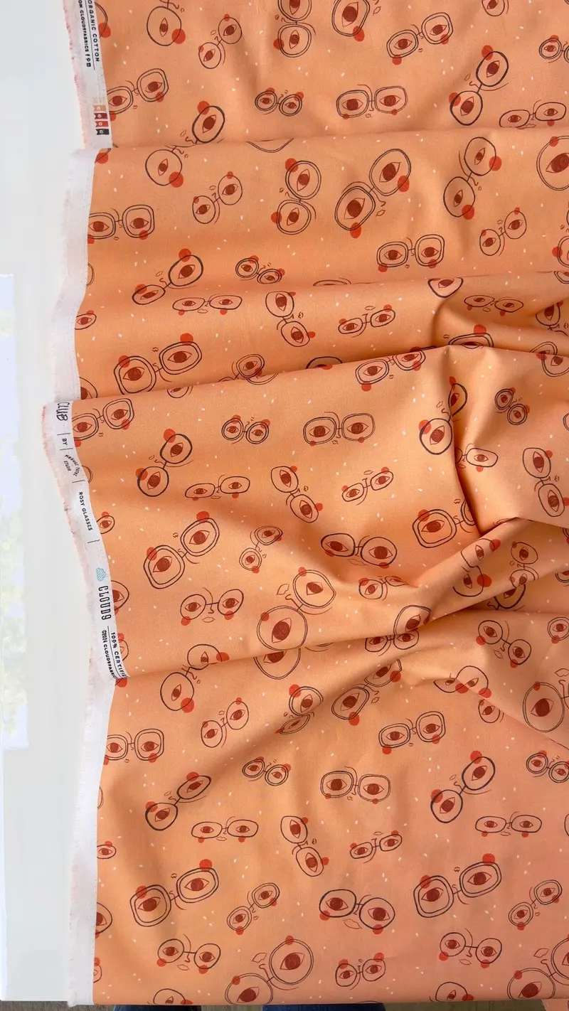 Rosy Glasses Poplin Fabric – Meenal Patel'S Book Club Collection By Cloud 9 Fabrics 1