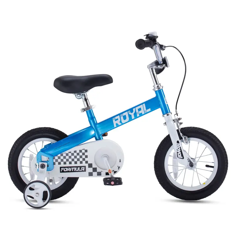 Royalbaby Formula 12-Inch Kids’ Balance Bike With Adjustable Training Wheels – Blue (Parts-Only) 1