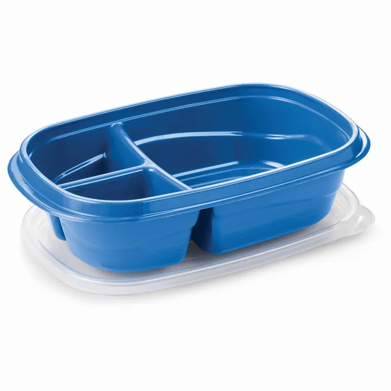 Rubbermaid 4.7-Cup Divided Food Storage Container Set – Assorted Colors (8-Pack) 1