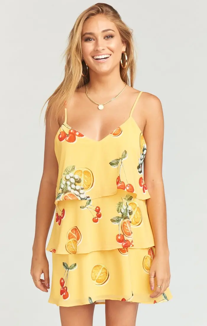 Ruffled Sleeve A-Line Dress