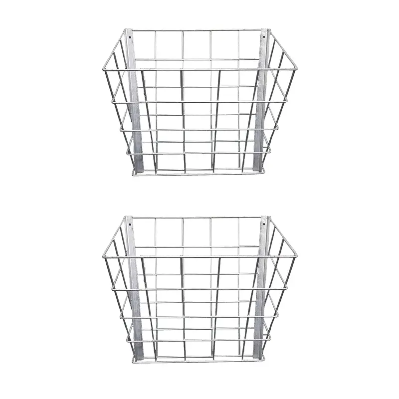 Rugged Ranch Heavy-Duty Steel Wall-Mounted Hay Feeder For Sheep And Goats (2-Pack) 1