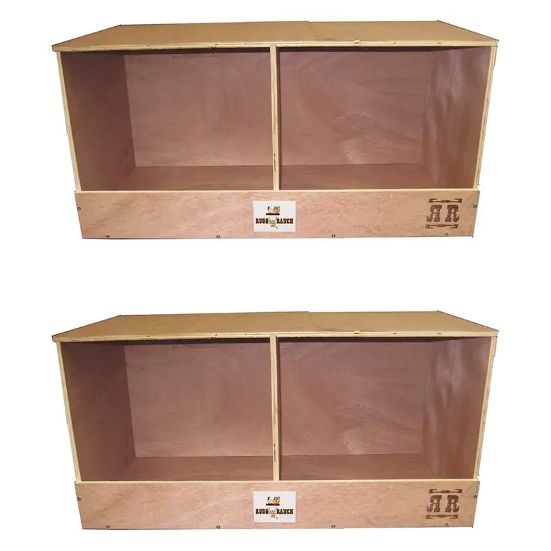 Rugged Range Duplex Chicken Nesting Box – Holds 2–4 Hens (2-Pack) 1