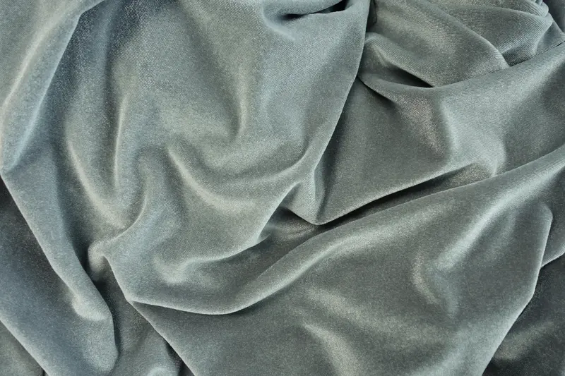 Sage Stretch Velvet Fabric 1