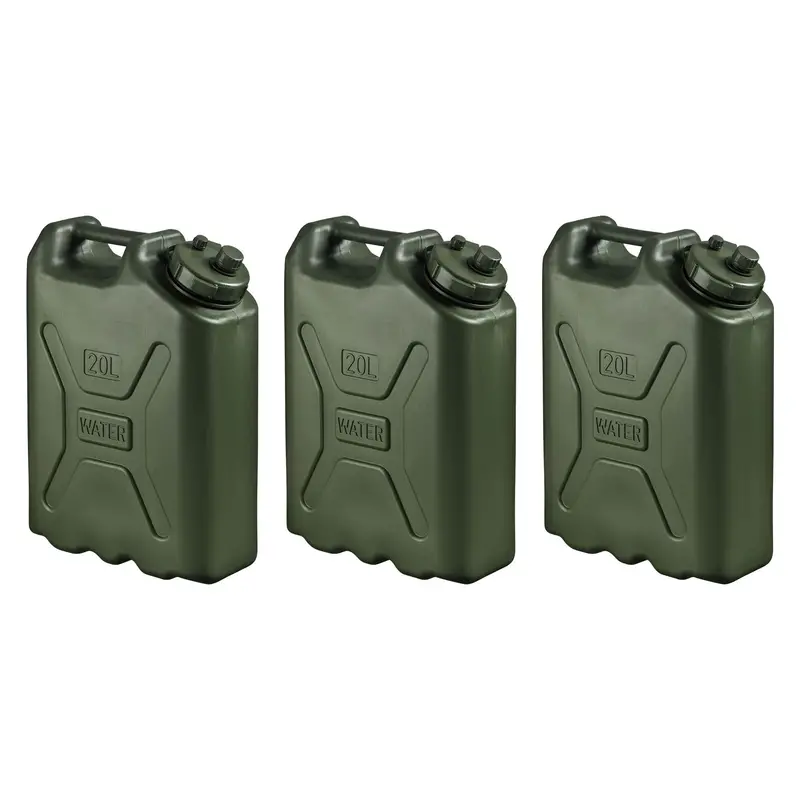 Scepter 5-Gallon Bpa-Free Portable Water Container – Heavy-Duty Green Jug (3-Pack) 1