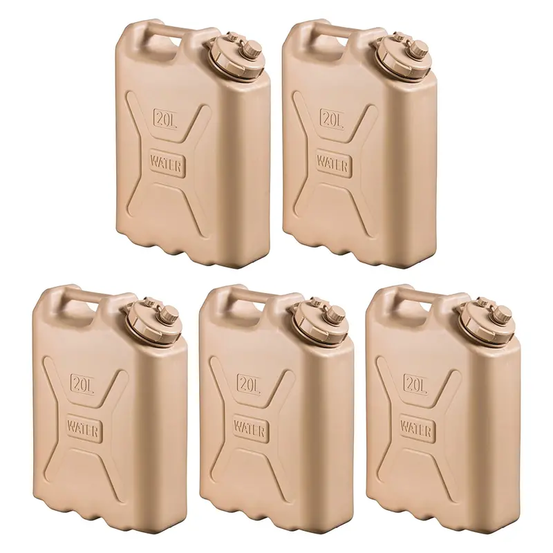 Scepter 5-Gallon Bpa-Free Portable Water Container – Sand Color, 5-Pack 1