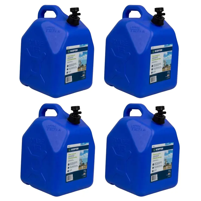 Scepter 5-Gallon Leak-Proof Water Jug With Spigot & Handle – 4-Pack 1