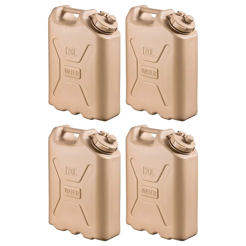 Scepter 5-Gallon Lightweight Water Storage Jug – Sand Hue, 4-Pack 1