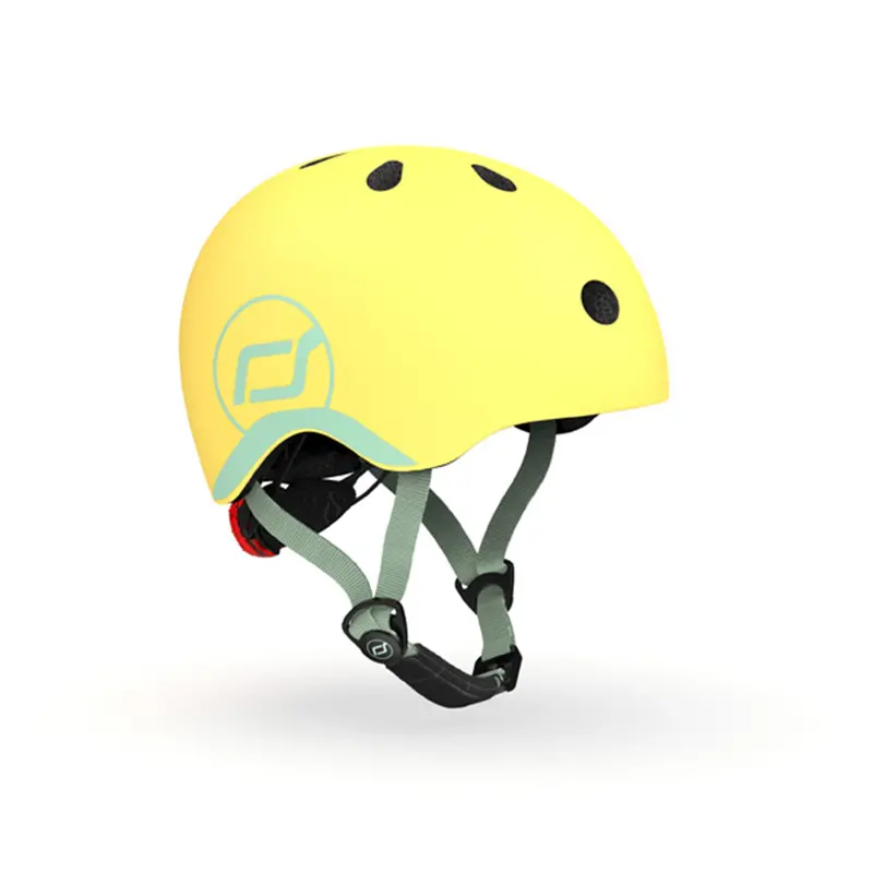 Scoot & Ride Led Safety Helmet For Toddlers – Xxs Size, Lemon Yellow Design 1