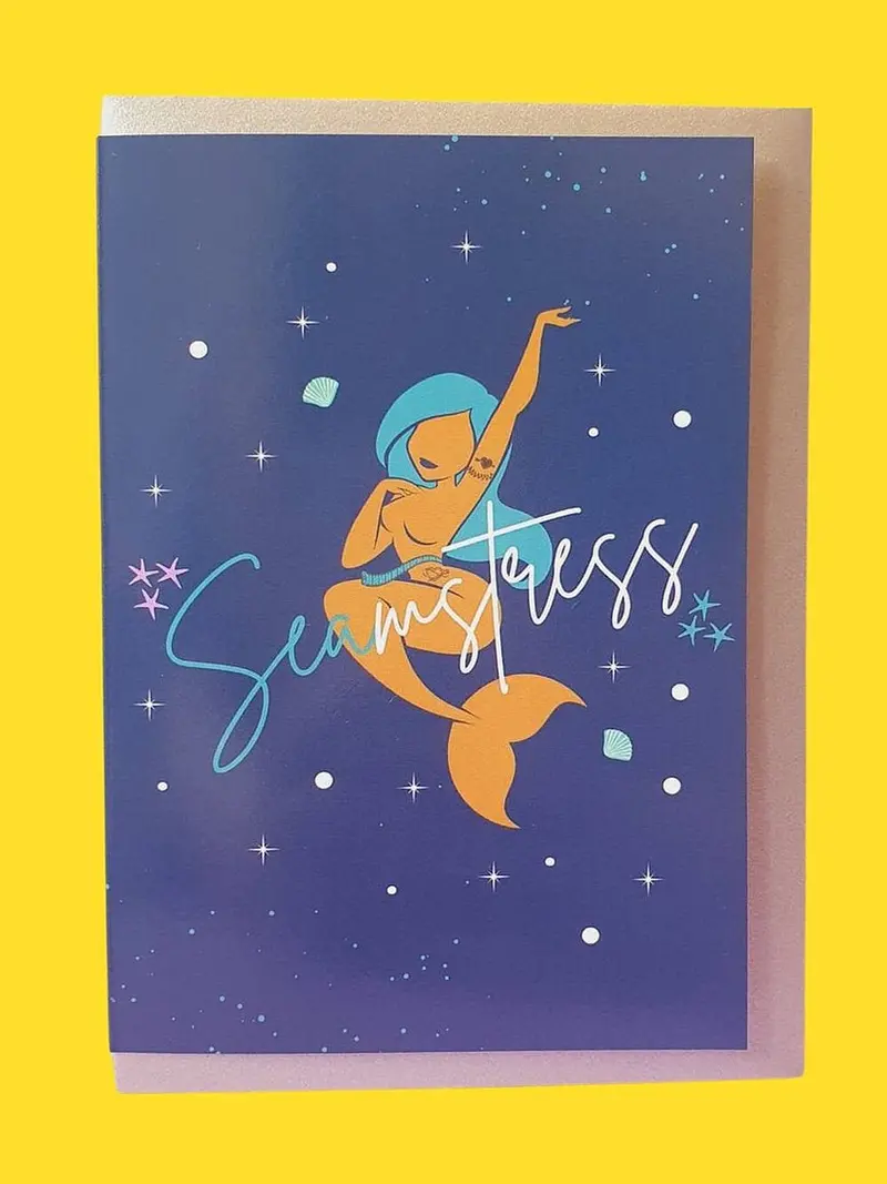 "Seamstress" Celebratory Sewing Greeting Card By Sew Anonymous 1