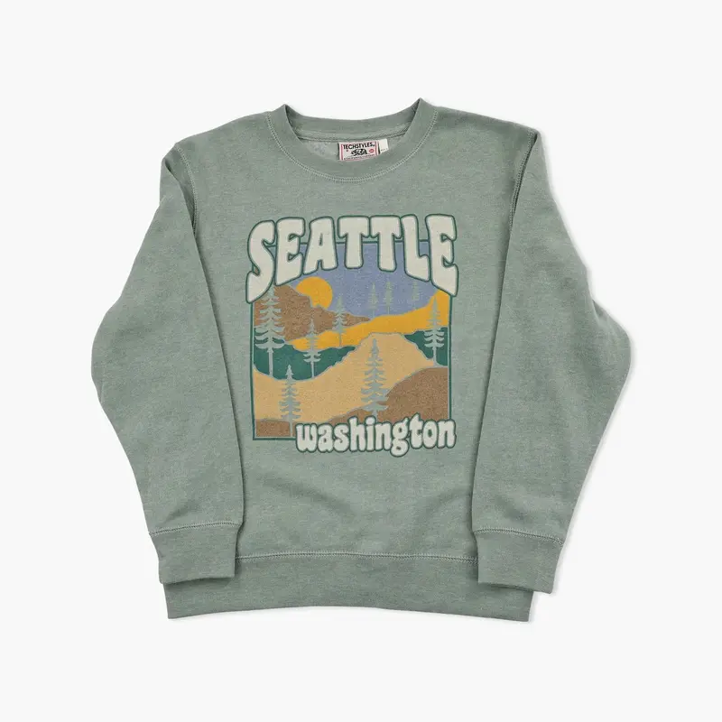 Seattle-Inspired 'Ease Up On Pea' Youth Crewneck Sweatshirt 1