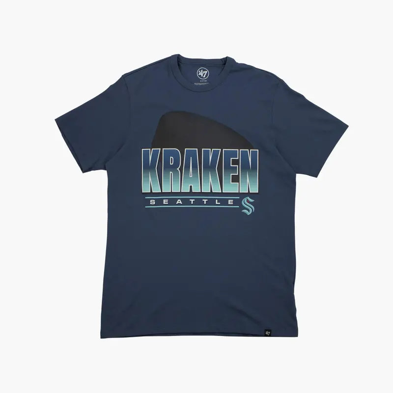 Seattle Kraken Puck Drop Navy Franklin Graphic Tee 1