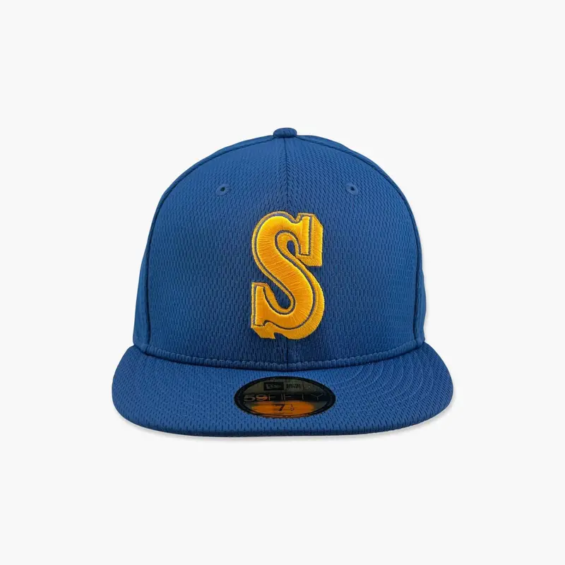 Seattle Mariners 2025 Clubhouse Royal Fitted Baseball Cap 1