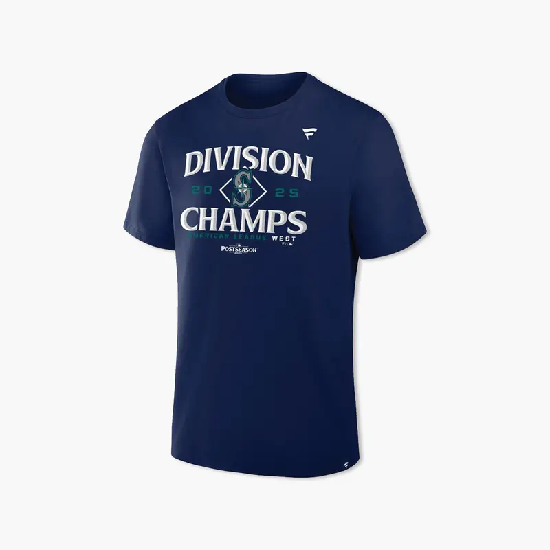 Seattle Mariners Al West 2025 Division Champs Locker Room Tee 1