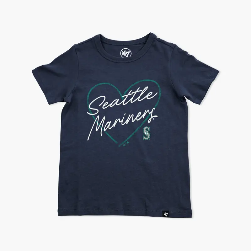 Seattle Mariners Atlas Blue Lovestruck Youth T-Shirt 1