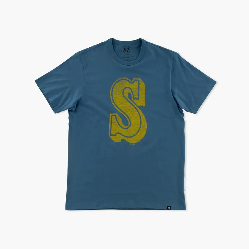 Seattle Mariners Cadet Blue Retro 'S' Logo T-Shirt 1