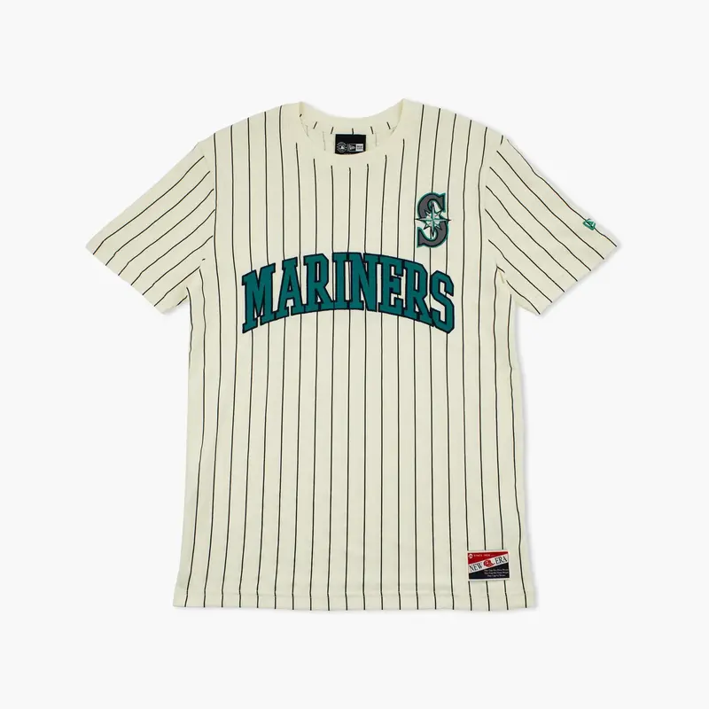 Seattle Mariners Cream Pinstripe Premium T-Shirt – Subtle Heritage Look 1