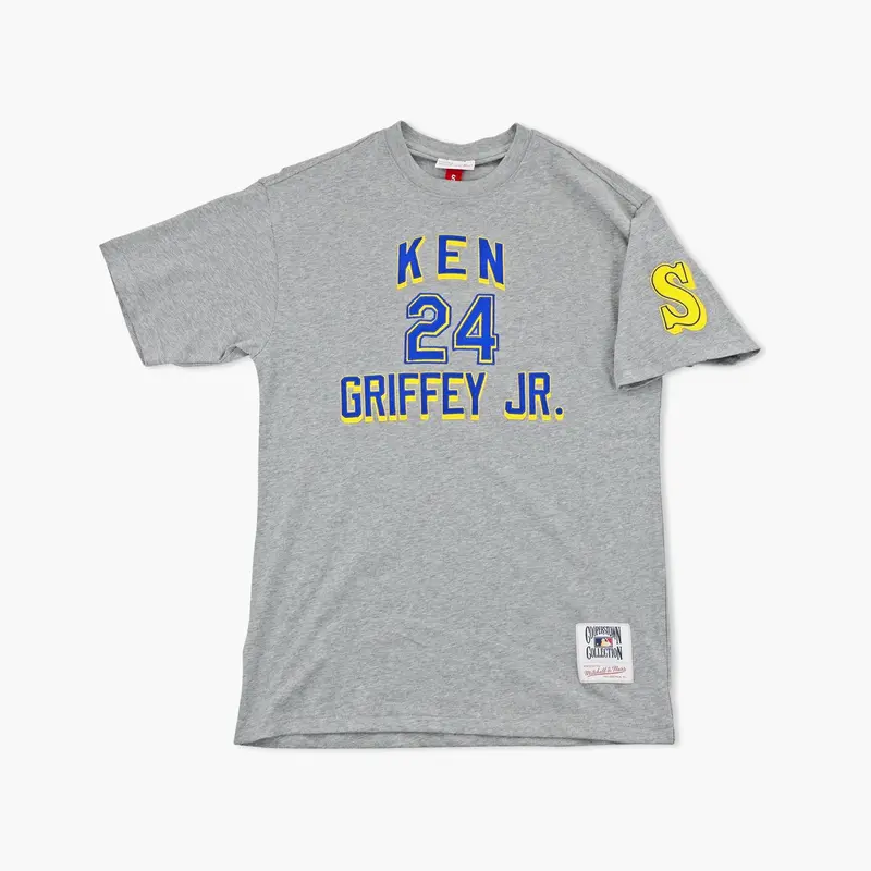 Seattle Mariners Gray Ken Griffey Jr. Embroidered Player Tee 1