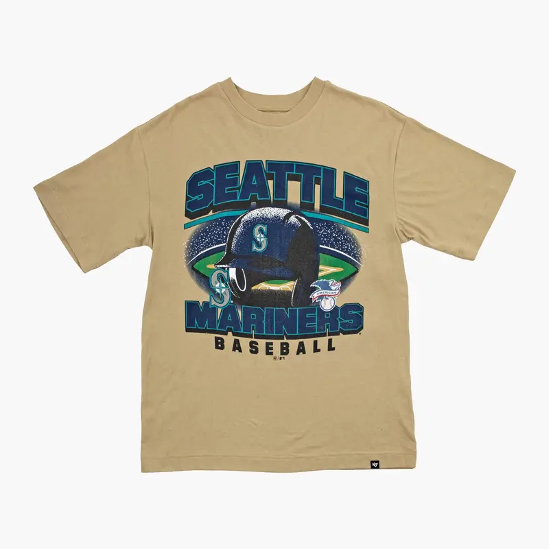 Seattle Mariners Khaki Regional Foundation Logo T-Shirt 1