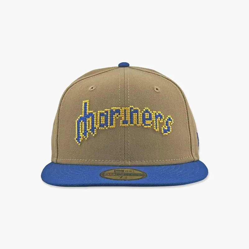 Seattle Mariners Pixel Wordmark Fitted Cap 1