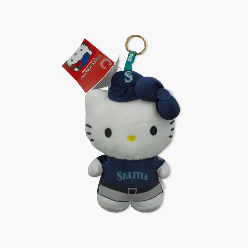 Seattle Mariners X Hello Kitty 6-Inch Plush Keychain 1