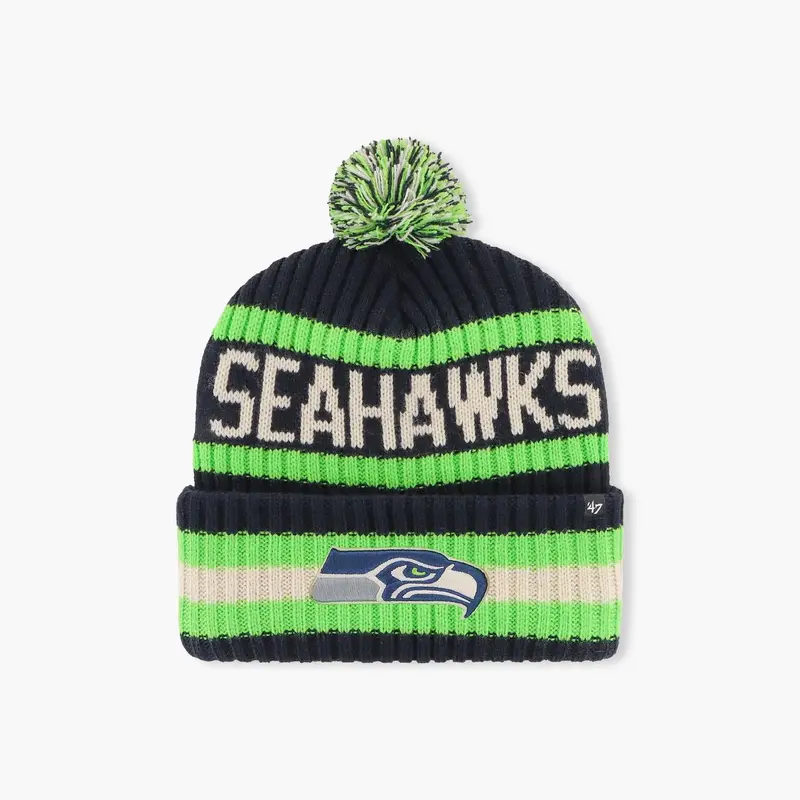 Seattle Seahawks Bering Cuff Pom-Pom Beanie 1