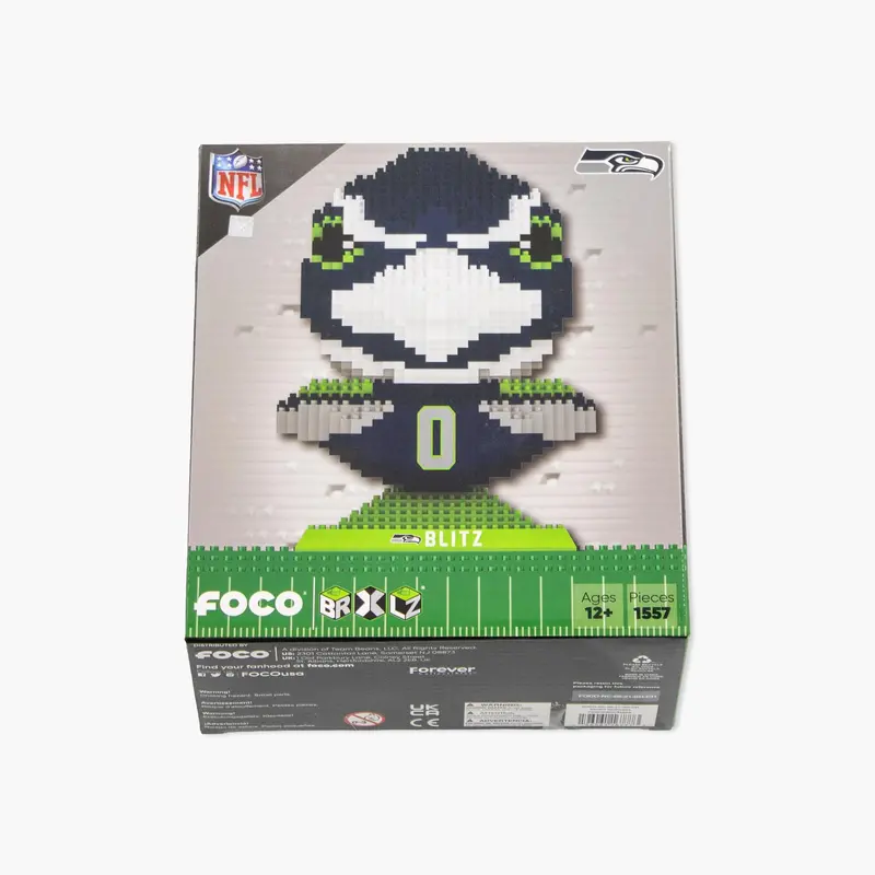 Seattle Seahawks Blitz Mascot 3D Brxlz Collectible Set 1