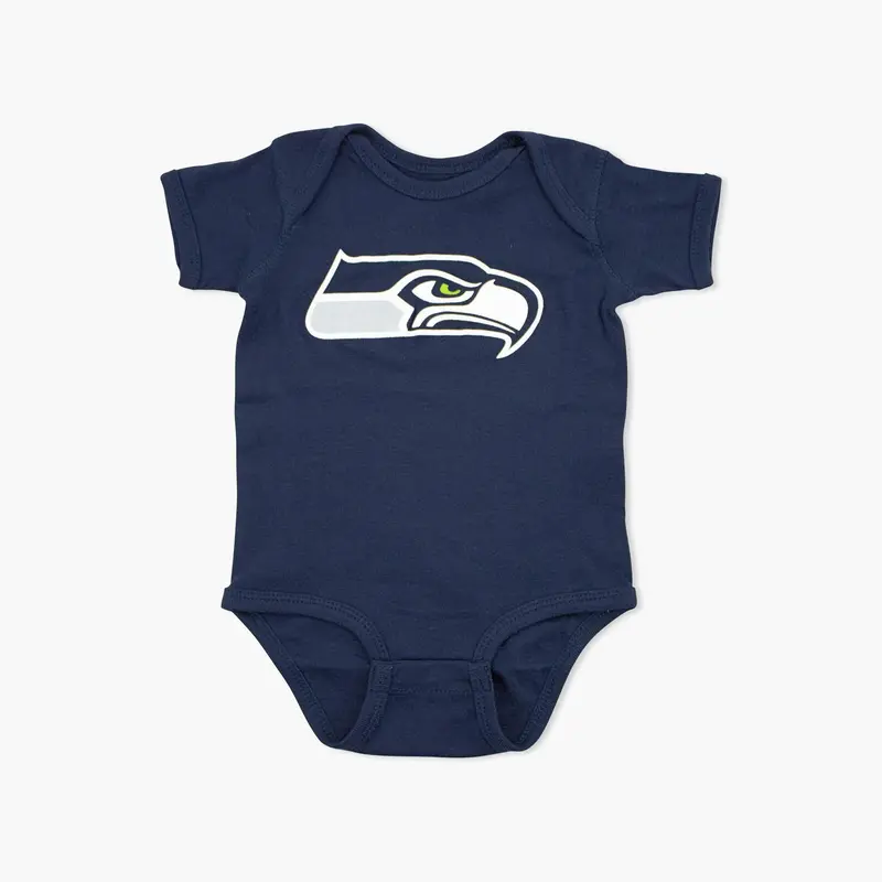 Seattle Seahawks Navy Infant Onesie Outfit 1