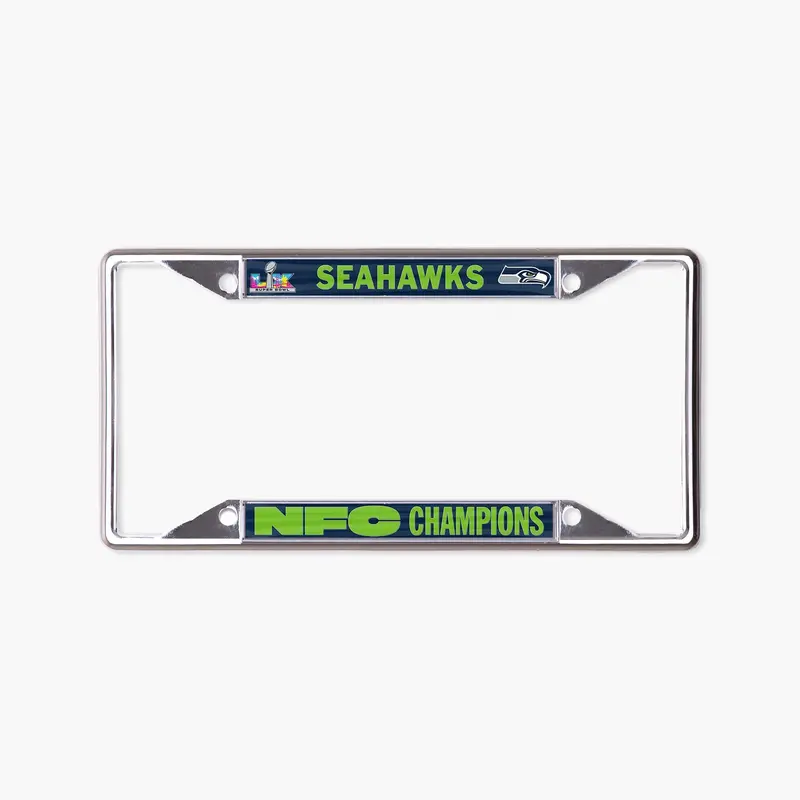 Seattle Seahawks Nfc Champions Metal License Plate Frame 1