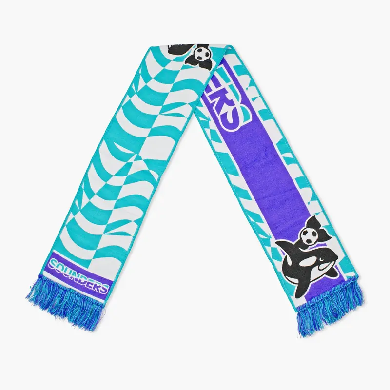 Seattle Sounders Orca-Themed Knit Scarf 1