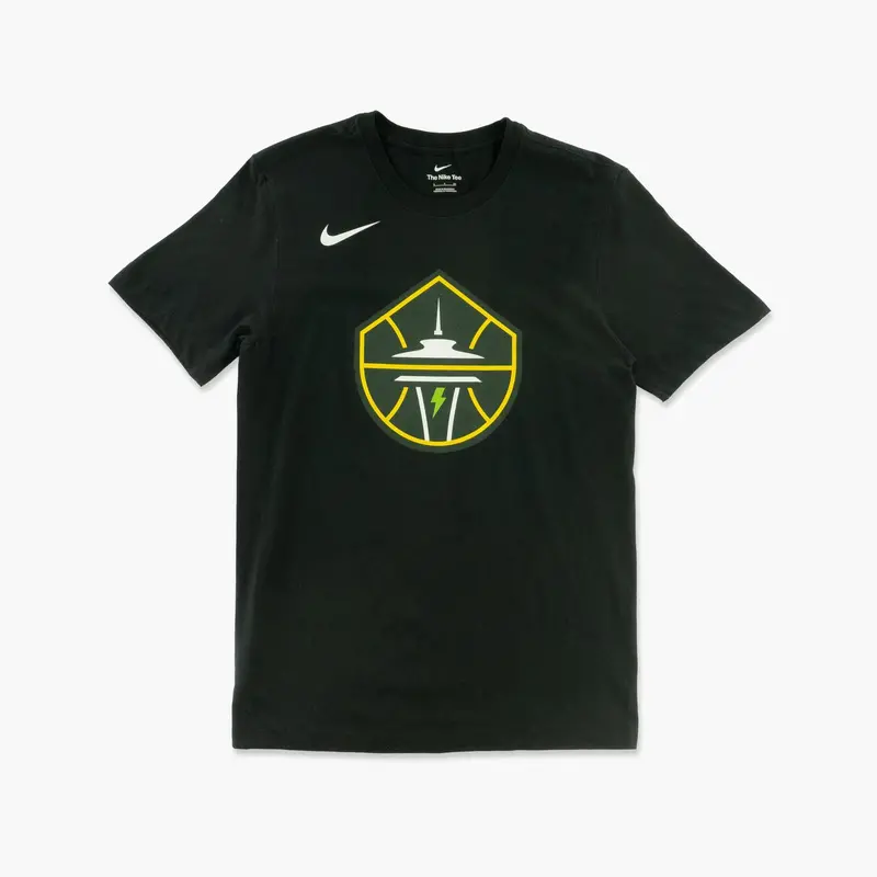Seattle Storm Official Primary Logo Black T-Shirt 1