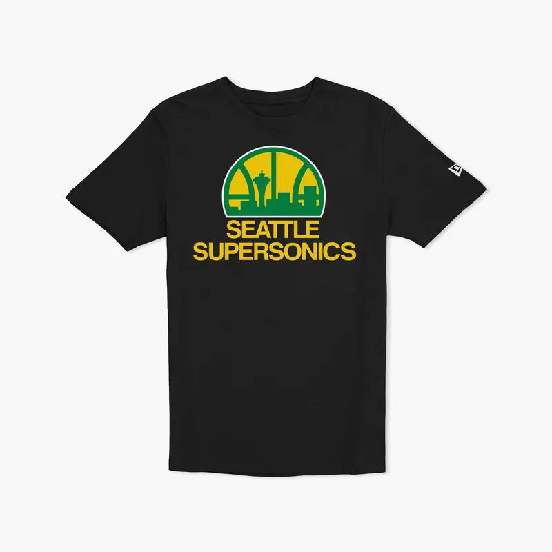 Seattle Supersonics Skyline T-Shirt – Black 1