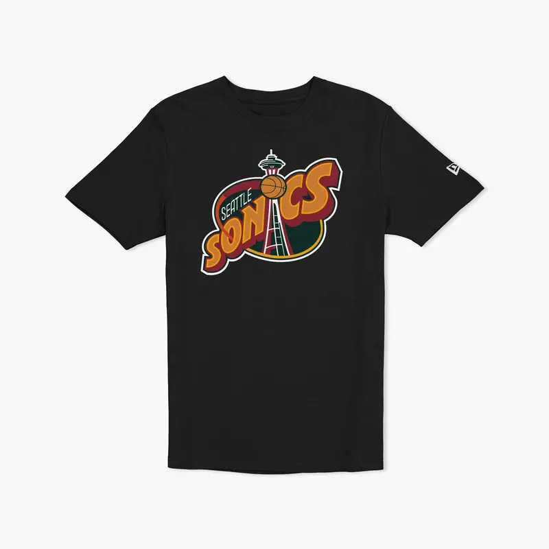 Seattle Supersonics Space Needle T-Shirt – Black 1