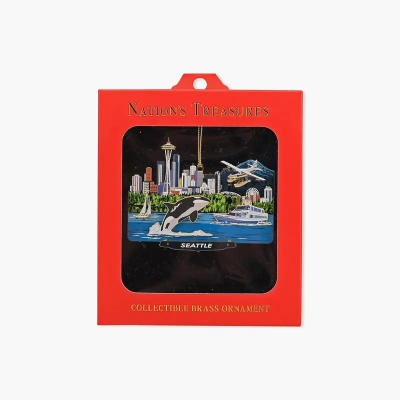 Seattle Waterfront Multi-Layer Holiday Ornament 1