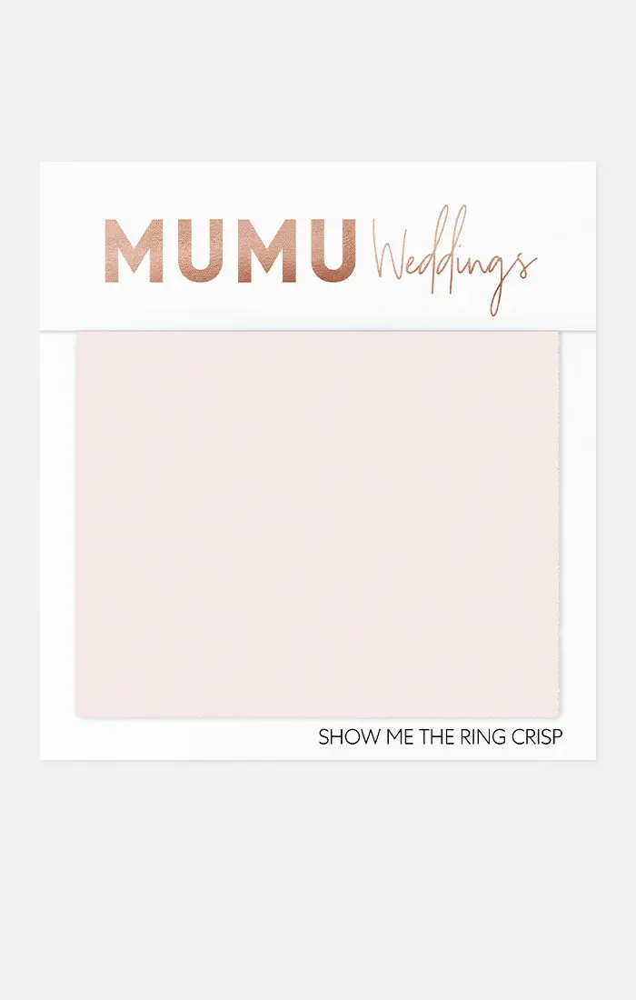 Show Me The Ring Crisp Fabric Swatch For Wedding Parties 1