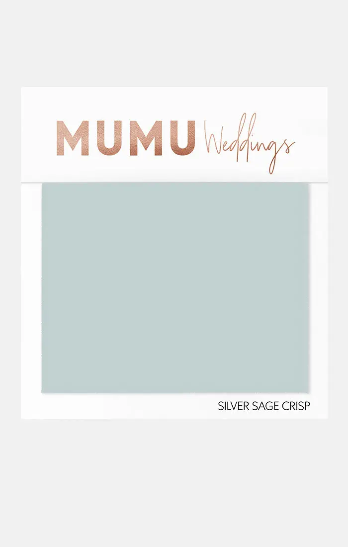 Silver Sage Crisp Fabric Swatch For Bridesmaids 1