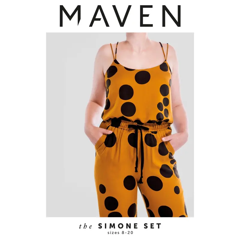 Simone Set: Camisole & Trousers – Printed Pattern By Maven 1
