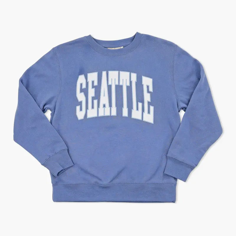Slevedge Blue Youth Seattle Mariners Crewneck Sweatshirt 1