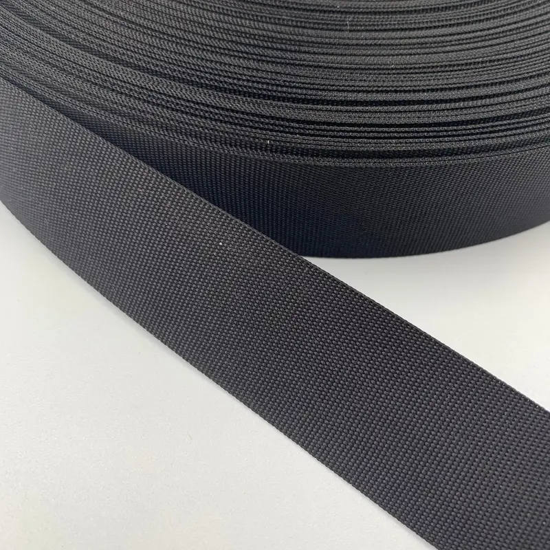 Slim 1-Inch Black Nylon Grosgrain Tape – Sold Per Yard 1