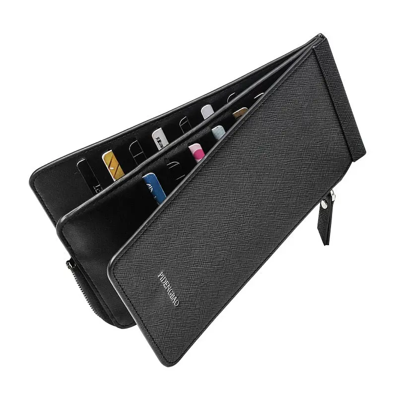 Slim Yet Spacious Long Wallet – Multi-Compartment Rfid-Protected Design 1