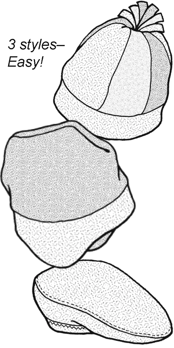 Snow Caps Winter Hat Pattern 1