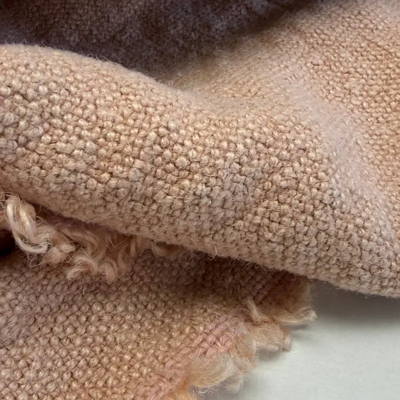 Soft Petal Pink Washed Jute Fabric – Sustainable Heavyweight Textile 1