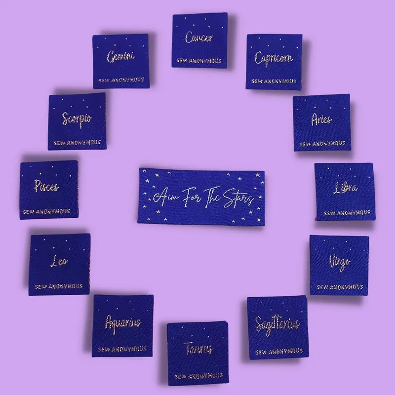 "Star Sign" Zodiac-Themed Woven Label Set By Sew Anonymous 1